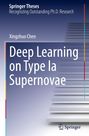 Springer Theses, Xingzhuo Chen, "Deep Learning on Type Ia Supernovae". Treppenmuster, blau-orange Farbverlauf, Springer-Logo.