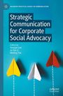 "Strategic Communication for Corporate Social Advocacy." Oben links Logo. Drei Papierflieger unten: gelb, weiß, rot.
