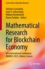 "Mathematical Research for Blockchain Economy" mit Editoren und Konferenzdetails. Farbverlauf in Gelb und Orange.