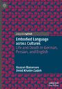 "Embodied Language across Cultures: Life and Death in German, Persian, and English." Von Hassan Banaruee, Omid Khatin-Zadeh. Geometrisches Muster in Rot und Blau.