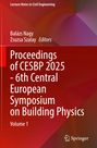 "Proceedings of CESBP 2025 - 6th Central European Symposium on Building Physics, Volume 1" auf rotem Hintergrund.