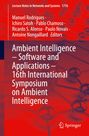 Titel: "Ambient Intelligence – Software and Applications – 16th International Symposium". Hintergrund in Rottönen mit Molekülstruktur.