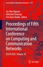 "Proceedings of Fifth International Conference on Computing and Communication Networks. ICCCN 2025, Volume 10." Hintergrund: Rote Netzstruktur-Illustration.