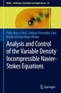 Pablo Braz E Silva: Analysis and Control of the Variable Density Incompressible Navier-Stokes Equations, Buch