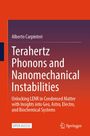 Text: "Alberto Carpinteri - Terahertz Phonons and Nanomechanical Instabilities". Illustration mit orange-rotem Hintergrund.