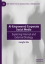 Buchtitel „AI-Empowered Corporate Social Media“ von Liangfei Qiu, mit verschwommenen Silhouetten im Hintergrund.