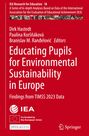 Titel: "Educating Pupils for Environmental Sustainability in Europe". Rote Abdeckung mit IEA und EU-Logo.