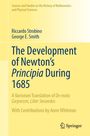 Titel: "The Development of Newton's Principia During 1685". Gelber Hintergrund mit kleinem Springer-Logo.