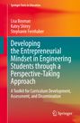 Text: "Springer Texts in Education, Lisa Bosman, Katey Shirey, Stephanie Fernhaber, Developing the Entrepreneurial Mindset..." 

Farben: Orange-Rot Verlauf; Springer-Logo unten rechts.