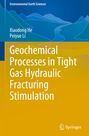 "Geochemical Processes in Tight Gas Hydraulic Fracturing Stimulation" von Xiaodong He, Peiyue Li. Berg-Hintergrund, Springer-Logo.