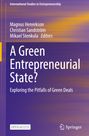 Text: "A Green Entrepreneurial State? Exploring the Pitfalls of Green Deals." Farbverlauf in Lila und Orange. Springer-Logo.