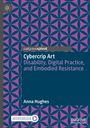 „Cybercrip Art: Disability, Digital Practice, and Embodied Resistance“ von Anna Hughes. Muster aus blauen Kreisen auf lila Hintergrund.