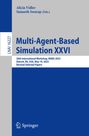 Multi-Agent-Based Simulation XXVI, Buch