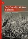 "Early Socialist Writers in Britain" von Stephen Ingle. Illustration einer Menschenmenge mit Fahnen und Schildern vor einem Gebäude.