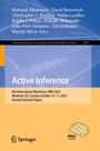 Text: "Active Inference." 6th International Workshop, IWAI 2025, Montreal, QC, Canada, October 15–17, 2025, Revised Selected Papers. 

Design: Blau, Gelb, mit wissenschaftlichem Thema; unteres Logo "Springer."