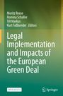 "Legal Implementation and Impacts of the European Green Deal", Autoren genannt. Grün-Töne, Logo unten rechts.