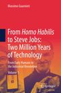 Cover mit dem Titel "From Homo Habilis to Steve Jobs: Two Million Years of Technology", Illustration zeigt zwei Figuren.