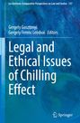 Text: "Legal and Ethical Issues of Chilling Effect." Illustration in Blau- und Grüntönen mit einem Springer-Logo.