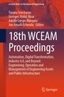 Titel: 18th WCEAM Proceedings. Fokus auf Automatisierung und digitale Transformation. Im Hintergrund mechanische Zeichnungen.