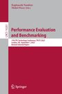 "Performance Evaluation and Benchmarking", Konferenzdetails, rote und graue Farbgestaltung, Logo unten.