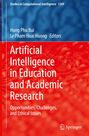 "Artificial Intelligence in Education and Academic Research" auf rotem Hintergrund, blau im oberen Bereich. Springer-Logo unten.