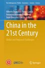 Buchcover: Titel "China in the 21st Century", Autoren und Herausgeber oben, gelber Hintergrund, vier Logos unten.