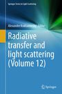 "Radiative transfer and light scattering (Volume 12)" von Alexander Kokhanovsky. Blau-grüner Hintergrund, Springer-Logo.