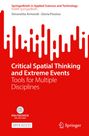 "Critical Spatial Thinking and Extreme Events. Tools for Multiple Disciplines." Roter Hintergrund, abstrakte Grafik oben.