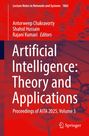 "Artificial Intelligence: Theory and Applications" Titel auf rotem Hintergrund, unter anderem mit Molekülstruktur und Springer-Logo.
