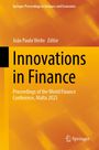 Innovations in Finance: Proceedings der World Finance Conference, Malta 2025. Orange Hintergrund, Springer-Logo.