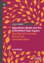 Buchtitel: "Algorithmic Media and the Enshittified Town Square". Hintergrund: bunte Blätter auf rotem Grund.