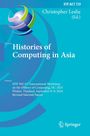 Text: "Histories of Computing in Asia", darunter Details zu einem Workshop. Hintergrund in Blautönen, abstraktes Logo oben links.