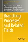Oben grau: Autorenliste, gelb unten: "Branching Processes and Related Fields", Springer-Logo.