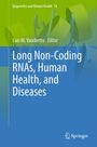 "Long Non-Coding RNAs, Human Health, and Diseases", ein Buchcover mit blauem und grünem Hintergrund und einem Springer-Logo.