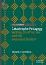 „palgrave pivot“ und „Catastrophe Pedagogy“ auf grünem Hintergrund mit orangenen geometrischen Mustern.