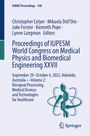 Text über einen Kongress zu medizinischer Physik, Logos oben links und unten rechts.