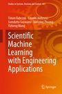 „Scientific Machine Learning with Engineering Applications“ vor orangefarbenem Hintergrund mit großen Zahnrädern.