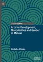 Text: "Arts for Development, Masculinities and Gender in Malawi" von Zindaba Chisiza. Hintergrund: grüne Kreismuster.