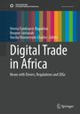 „Digital Trade in Africa: Nexus with Drivers, Regulations and SDGs“. Grauer Hintergrund, bunte vertikale Streifen.