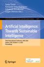 "Artificial Intelligence: Towards Sustainable Intelligence" steht auf einem gelben Hintergrund. Springer-Logo unten.