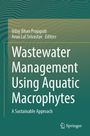 „Wastewater Management Using Aquatic Macrophytes: A Sustainable Approach“, Springer-Logo, grüner Hintergrund mit Wellenmuster.