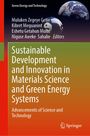 Titel: "Sustainable Development and Innovation in Materials Science and Green Energy Systems". Oben Planet Erde.