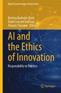 Text: "AI and the Ethics of Innovation" und "Responsibility in Practice". Blau-goldenes Design mit digitalem Globus und Springer-Logo.