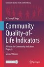 Buchtitel: "Community Quality-of-Life Indicators" von M. Joseph Sirgy, zweite Ausgabe. Logo: Springer. Illustration: Menschen.