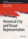 "Historical City and Visual Representation" steht vor rotem, abstraktem Hintergrund mit Springer-Logo.