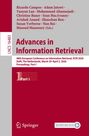 "Advances in Information Retrieval" ist der Titel. Unten ist das Springer-Logo und der Text "MOREDMEDIA". Farbiges Cover-Layout.