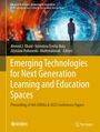 Buchtitel: "Emerging Technologies for Next Generation Learning and Education Spaces". Hintergrund: Kind vor digitalem Wirbel.