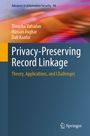 "Privacy-Preserving Record Linkage: Theory, Applications, and Challenges" steht groß. Springer-Logo unten. Abstrakte Farben.