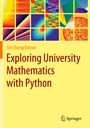 "Exploring University Mathematics with Python" von Siri Chongchitnan. Oben viele bunte Bildausschnitte, rechts unten ein Logo.