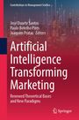 Text: "Artificial Intelligence Transforming Marketing". Skyline im Hintergrund. Springer-Logo unten rechts.
